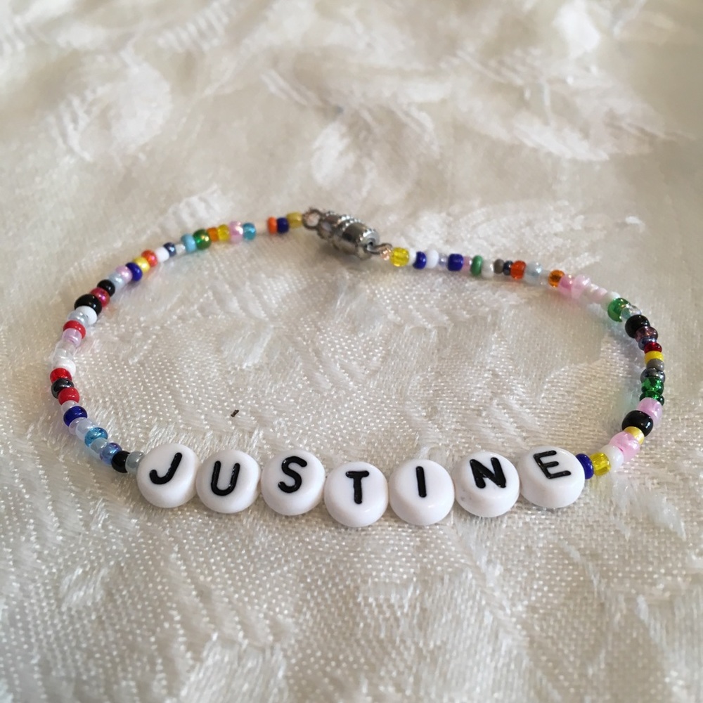 JUSTINE 7” personalized name bracelet-NEW
